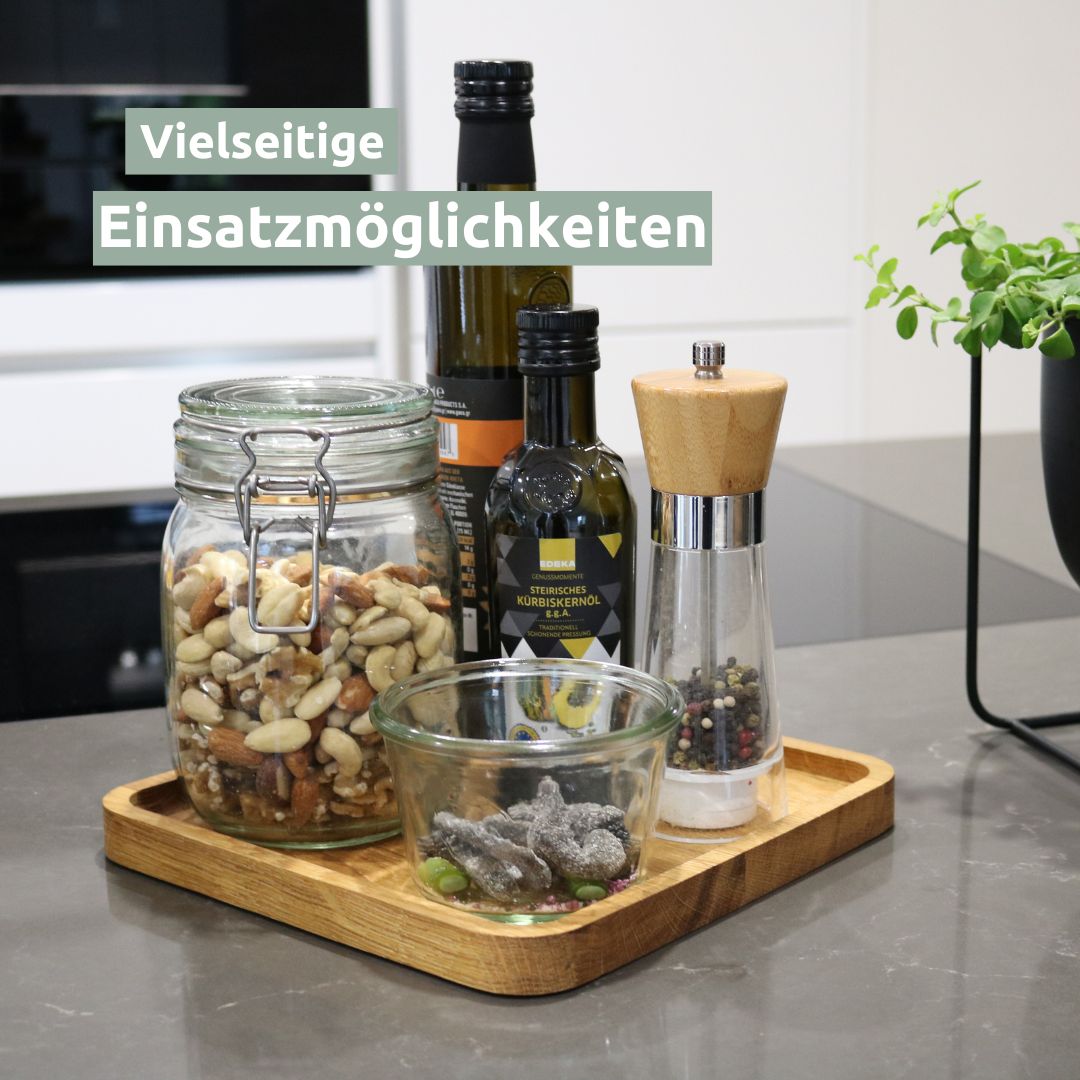 Dekotablett aus Holz mit Kante von holz4home®