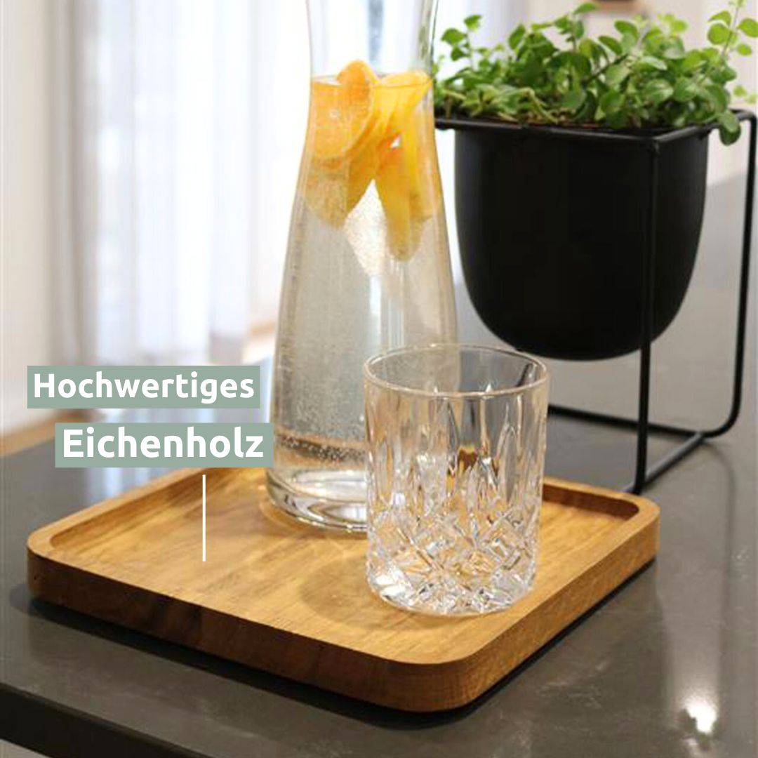 Dekotablett aus Holz mit Kante von holz4home®