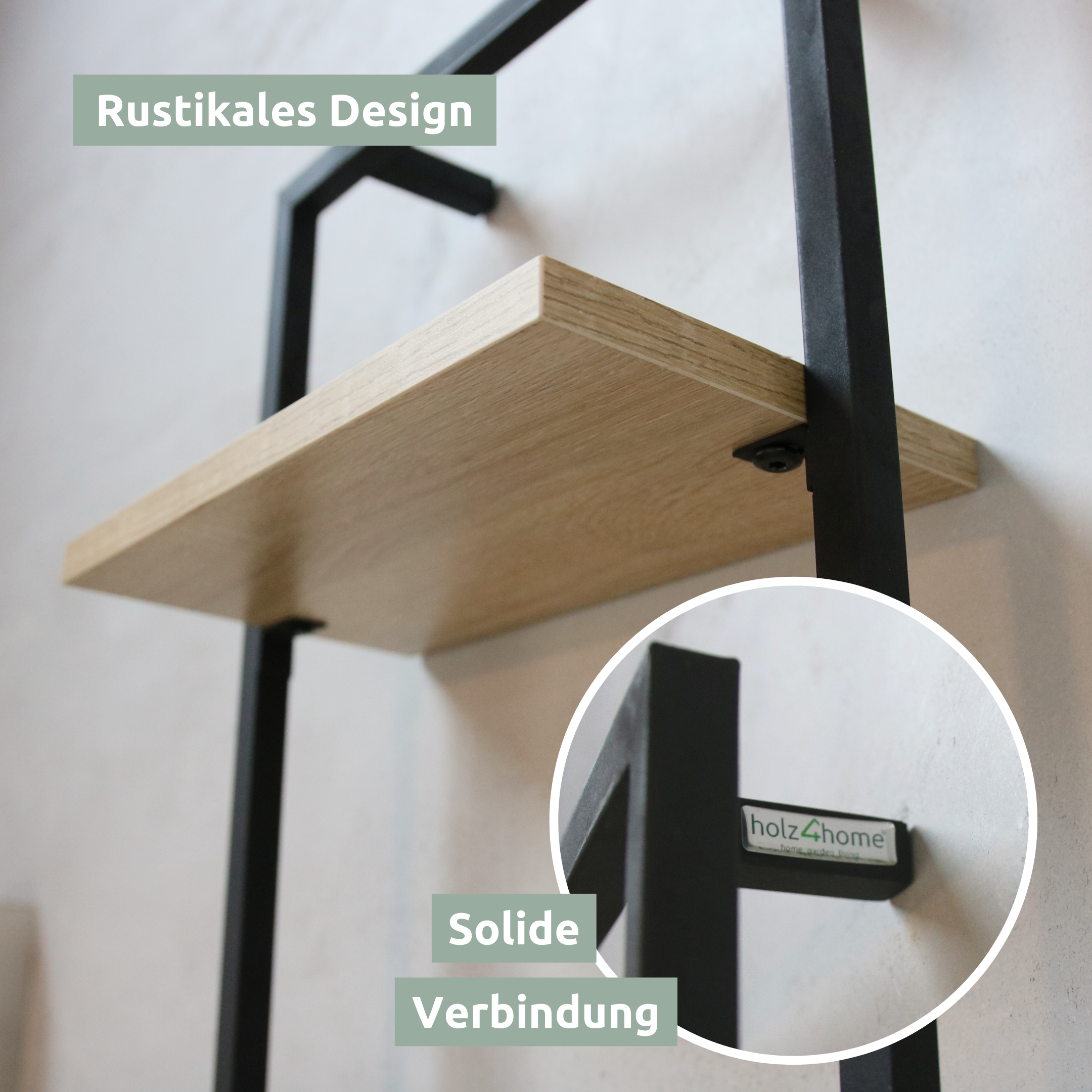 Wandregal mit Rahmen MDF Sonoma