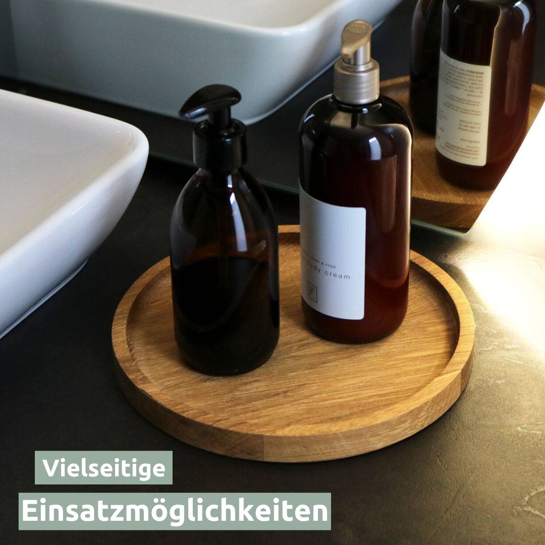 Dekotablett aus Holz mit Kante von holz4home®