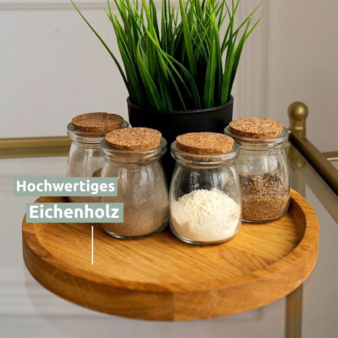 Dekotablett aus Holz mit Kante von holz4home®