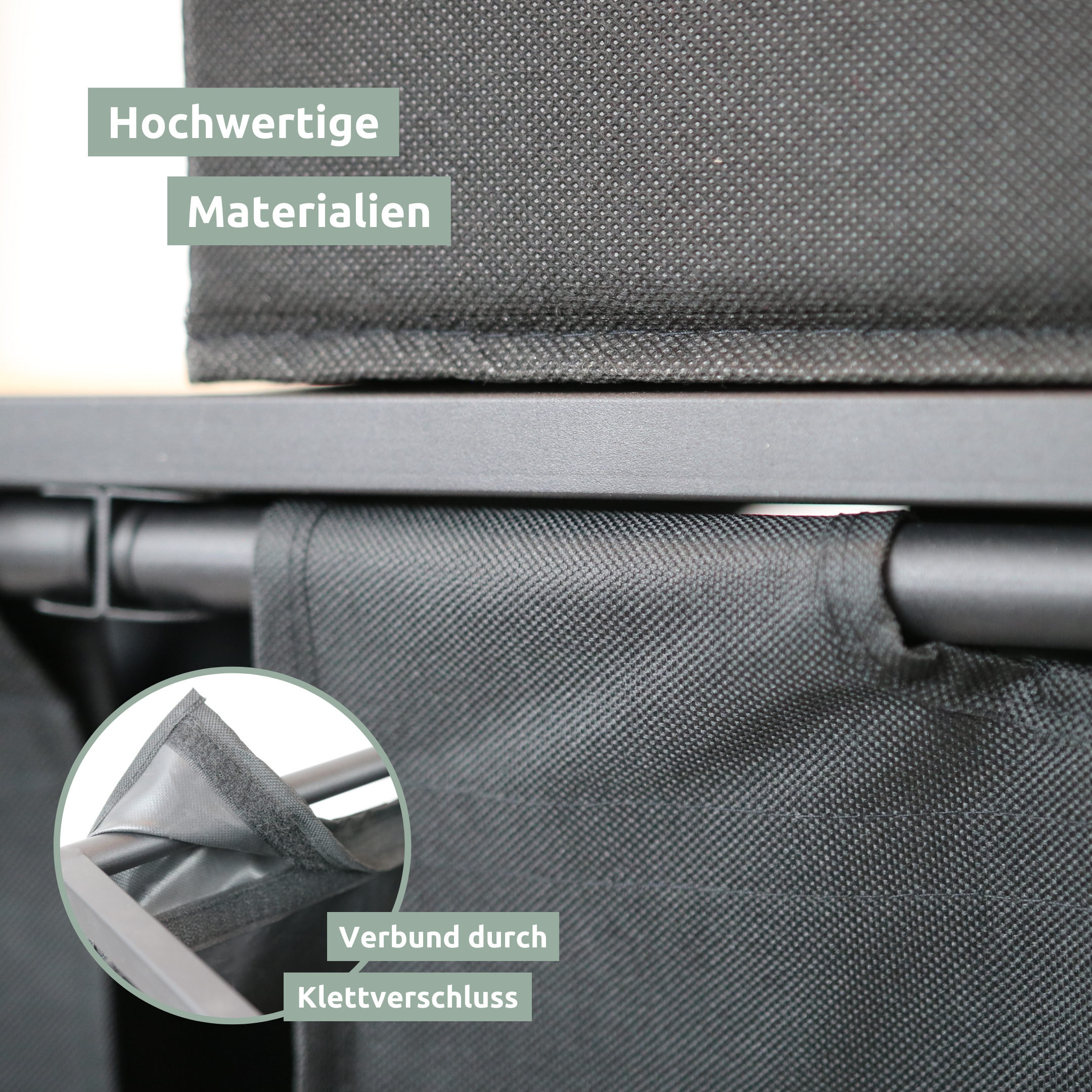 Wäschekorb 2 Fächer 92 Liter ausziehbar mit Aufbewahrungsbox