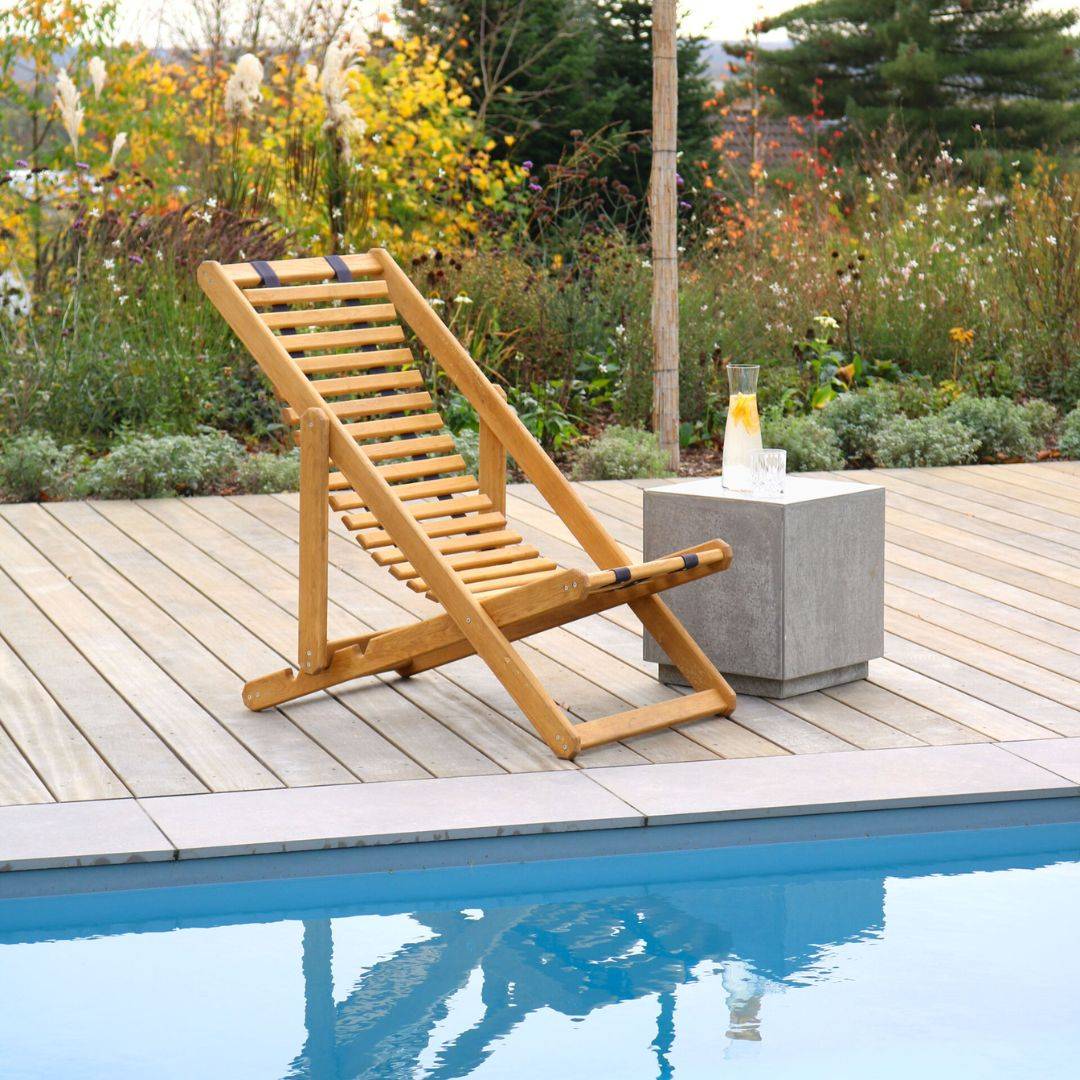 Gartenlounge Liegestuhl Holz Sonnenliege