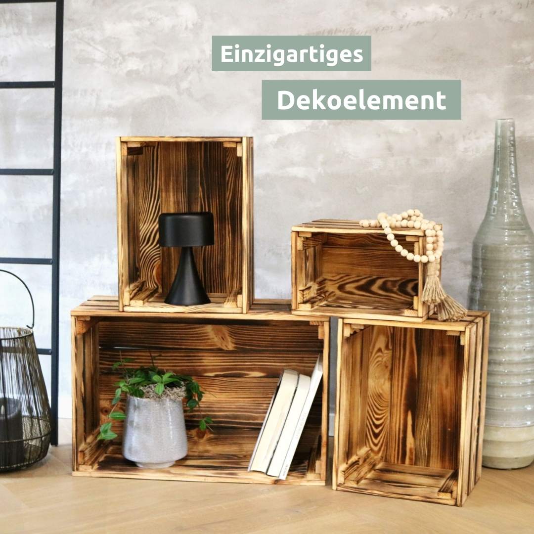 Holzkiste | Weinkiste „natur“ zum Dekorieren von holz4home®