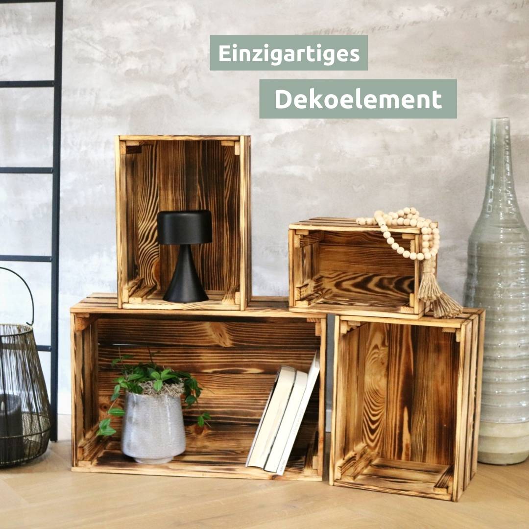 Holzkiste | Weinkiste „natur“ zum Dekorieren von holz4home®