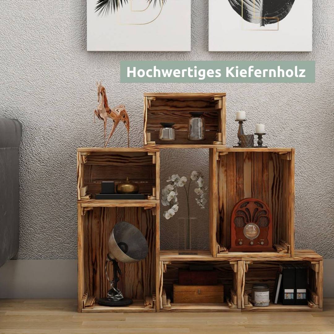 Holzkiste | Weinkiste „natur“ zum Dekorieren von holz4home®