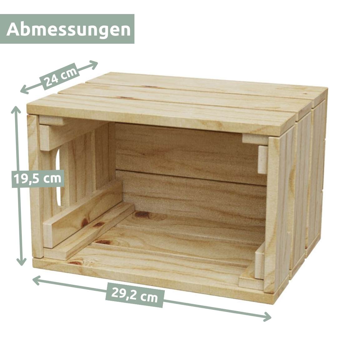 Holzkiste | Weinkiste „natur“ zum Dekorieren von holz4home®