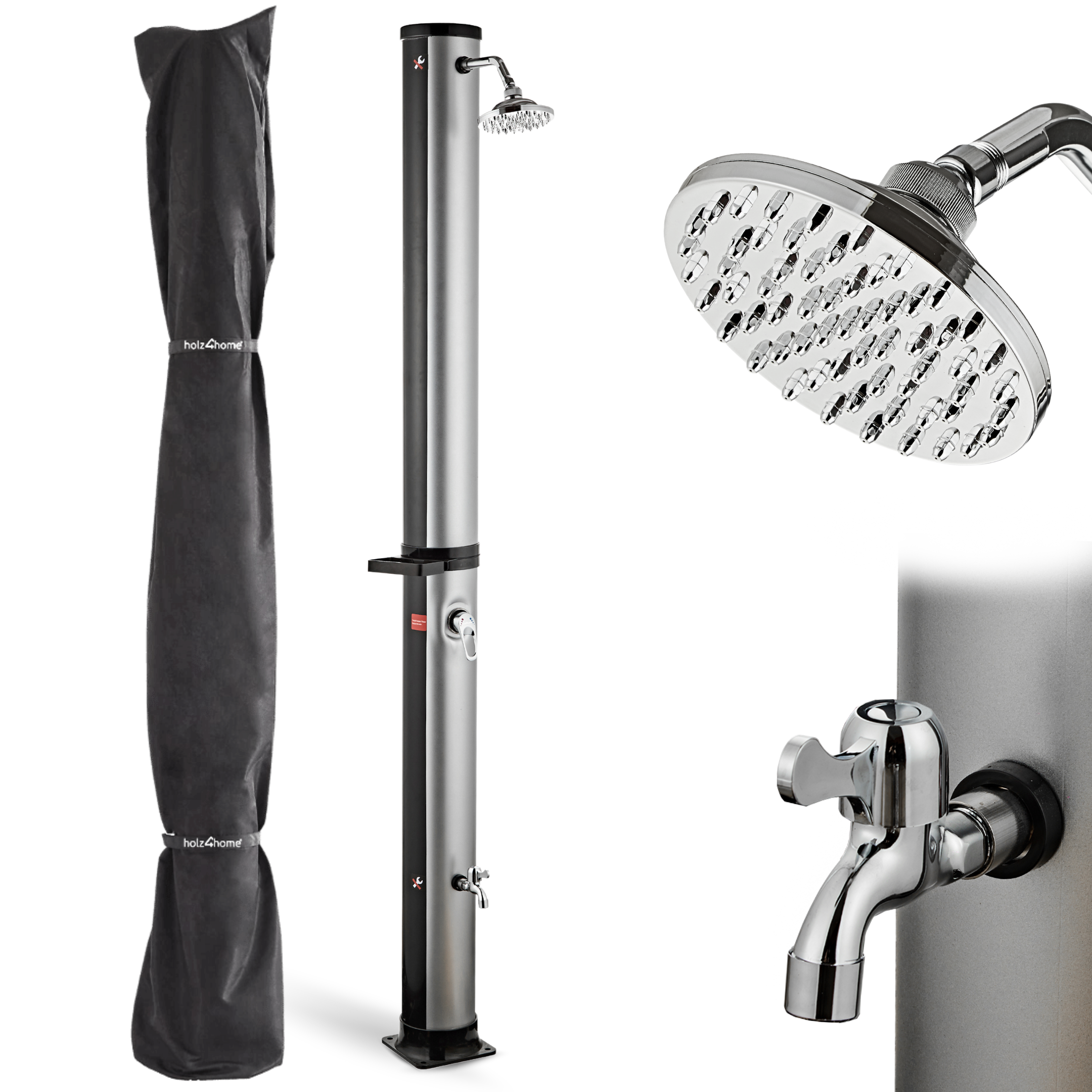 Outdoor Solardusche mit Wasserspeicher