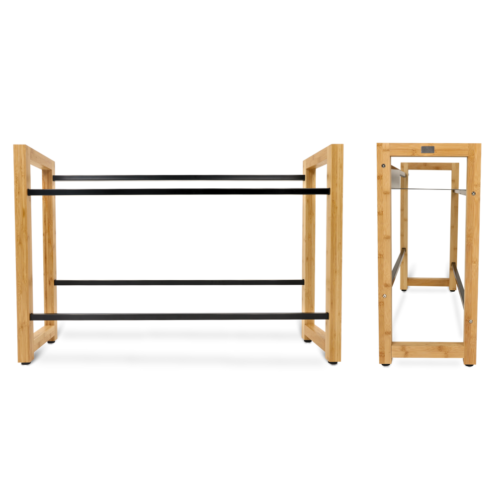 Getränkekistenregal aus Holz I Silber