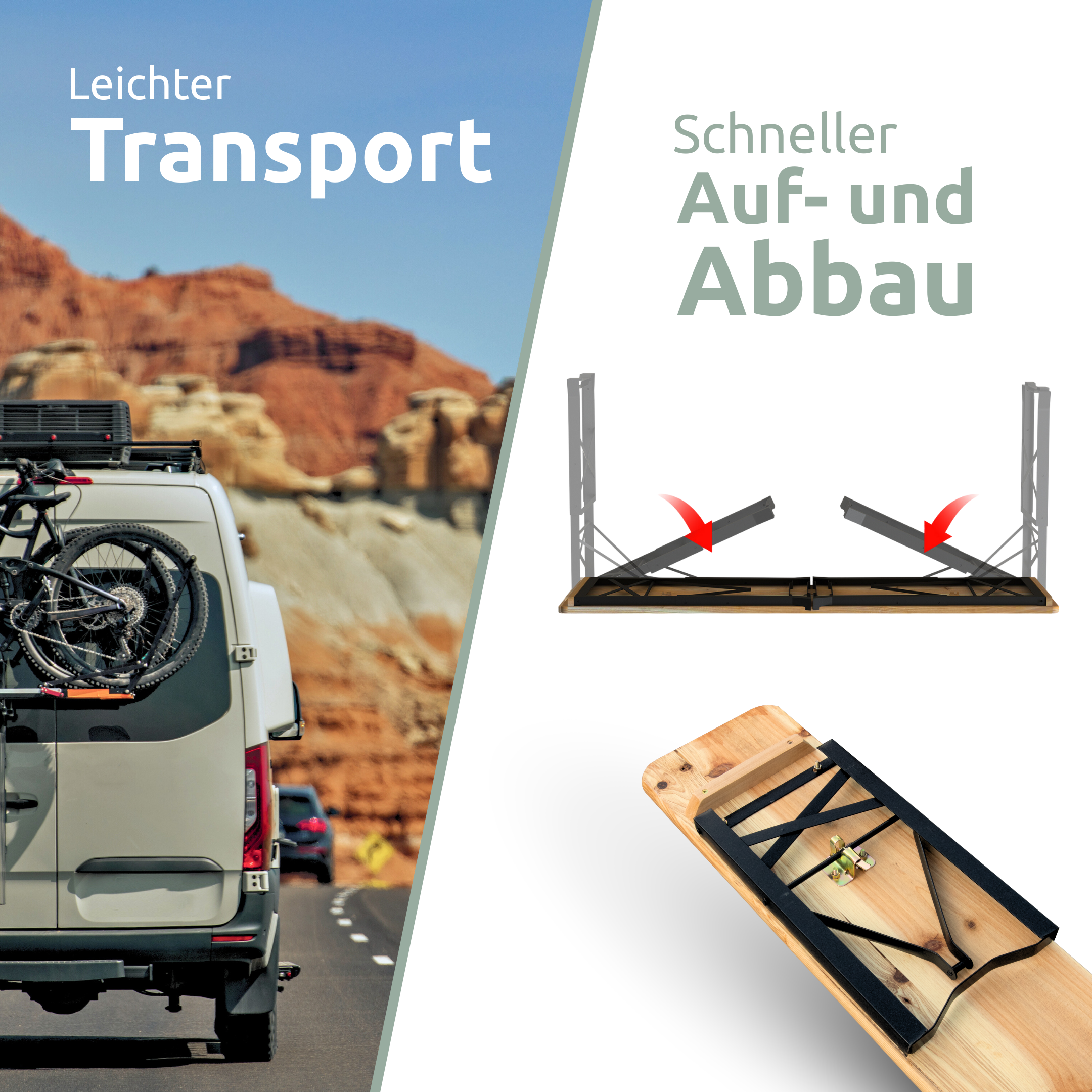 Bierzeltgarnitur - mehrteilig & klappbar