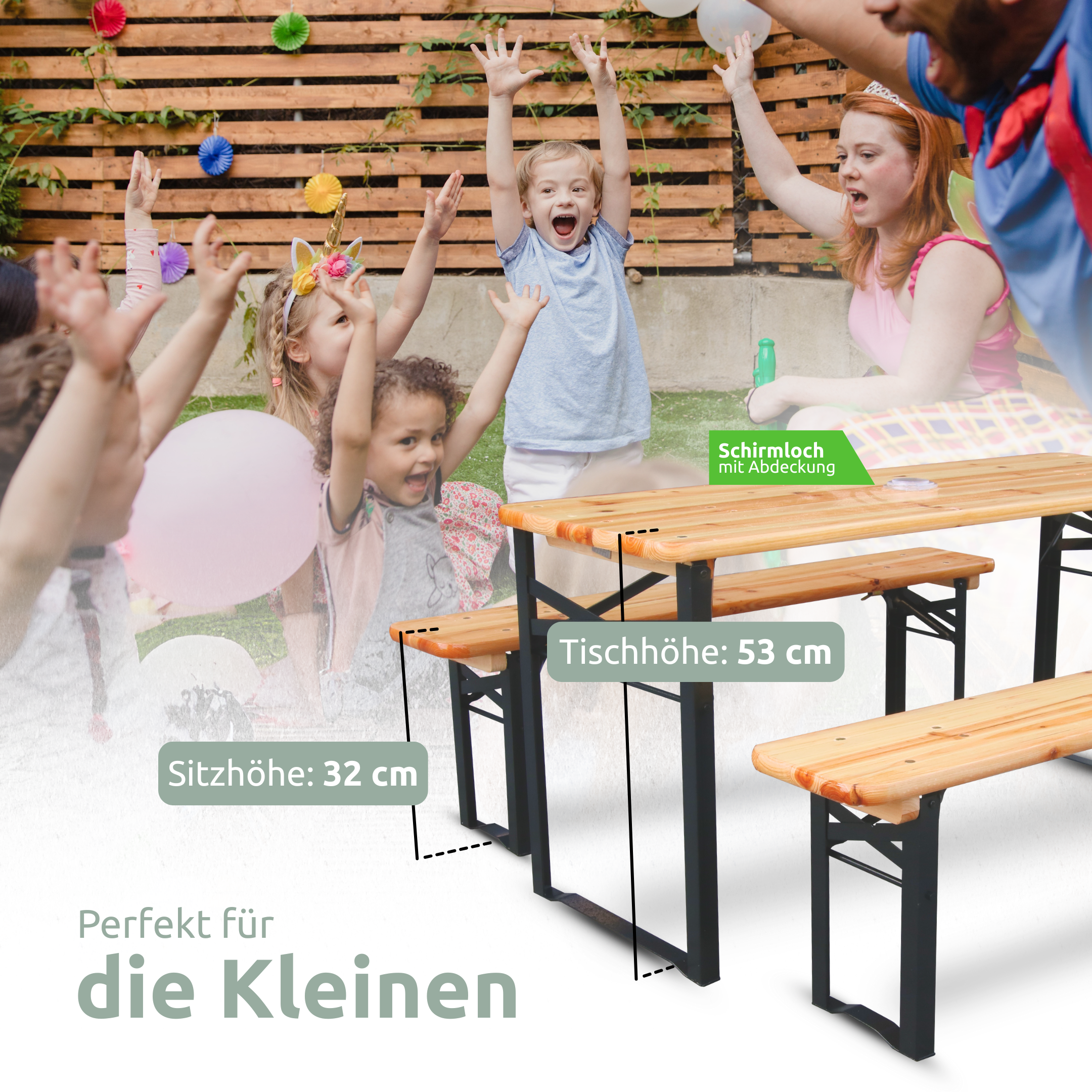 Bierzeltgarnitur - mehrteilig & klappbar