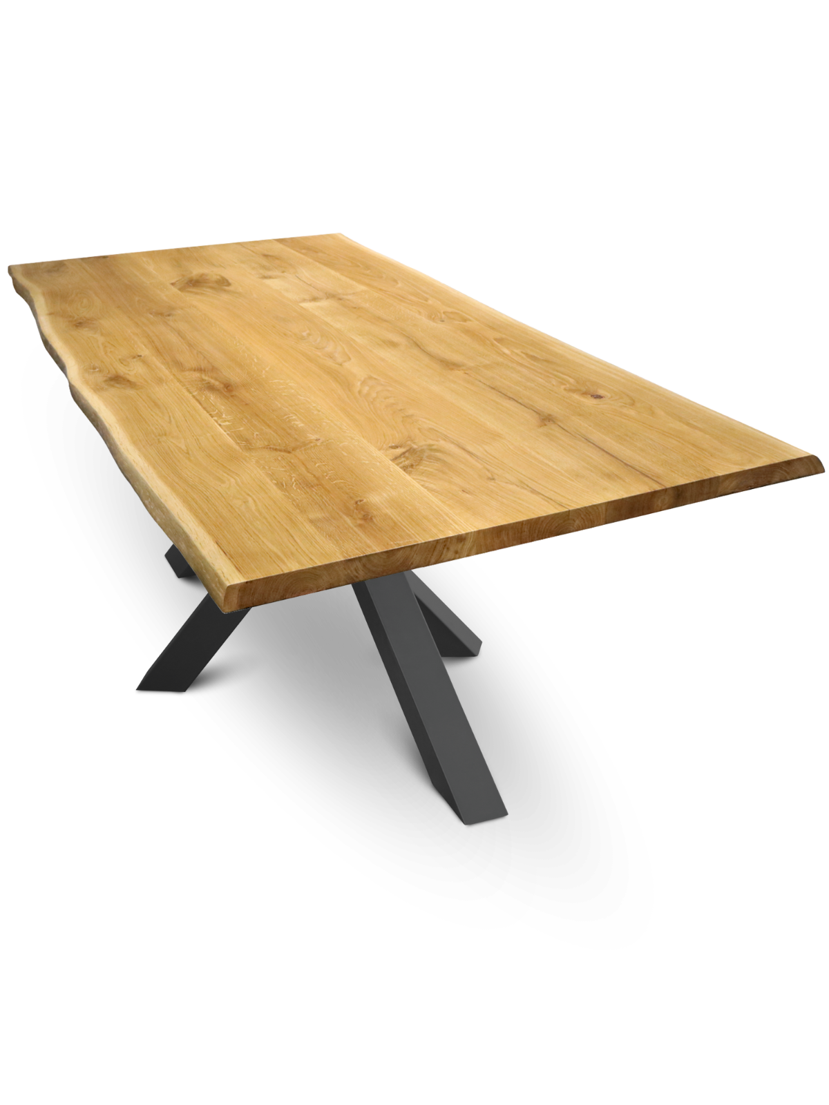 Massivholztisch mit Baumkante 180cm x 85cm