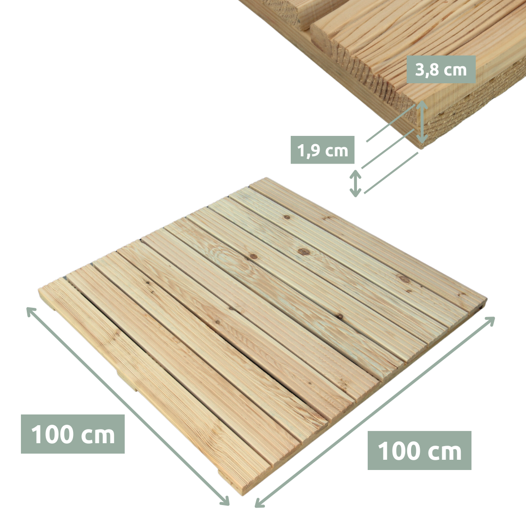 Holzfliese aus Kiefernholz