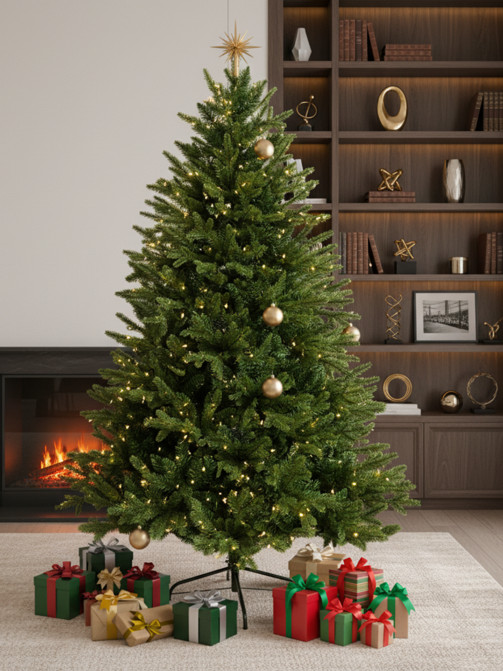 Künstlicher Weihnachtsbaum 160 cm inkl. Lichterkette