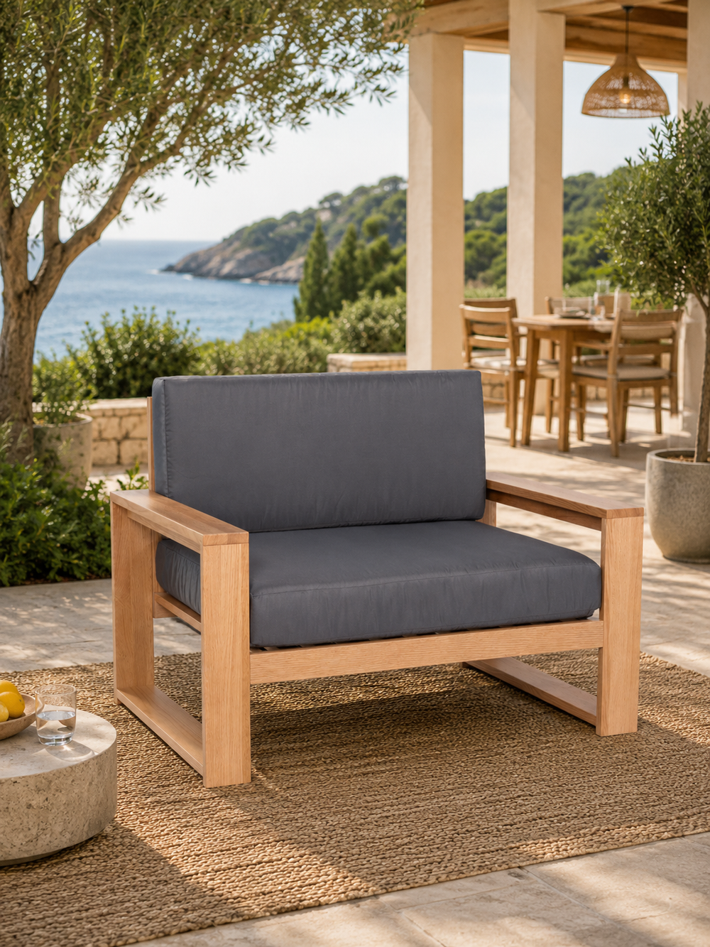 Gartenlounge Sessel - Anthrazit