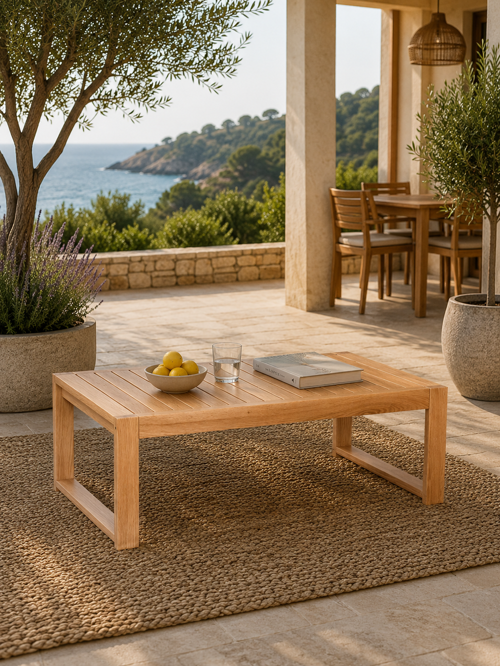 Gartenlounge Tisch Eiche