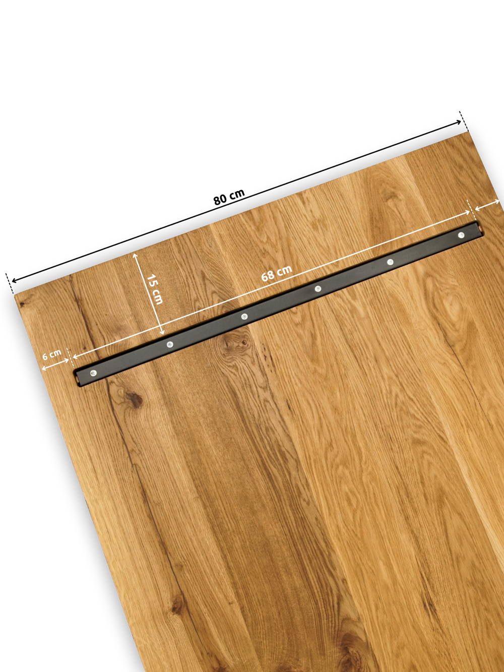 Tischplatte 160cm x 80cm mit Baumkante