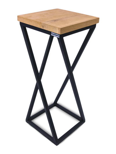 Blumenständer aus Eiche I Gedrehte Streben 50 cm