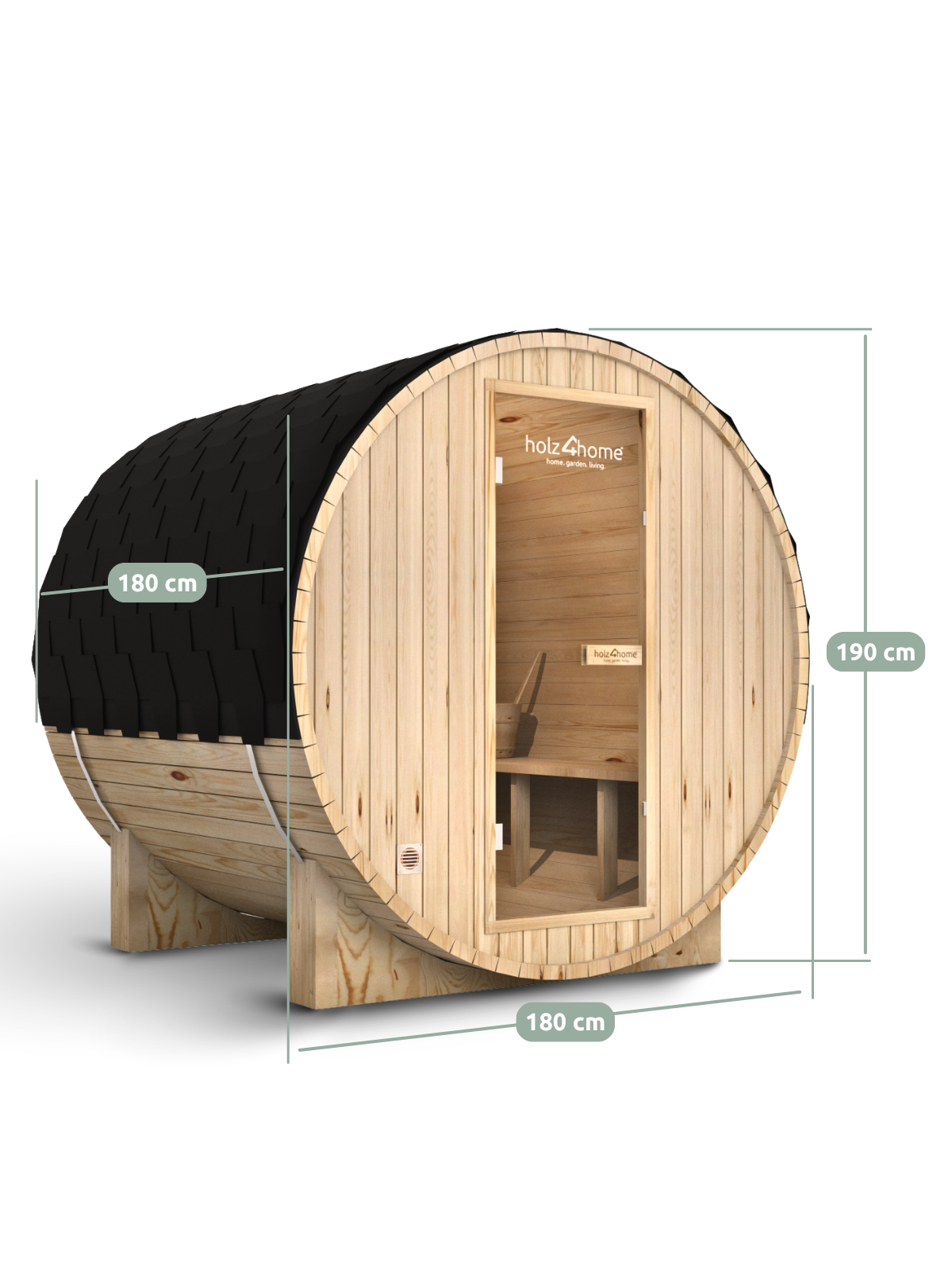 Fasssauna L Pini wood