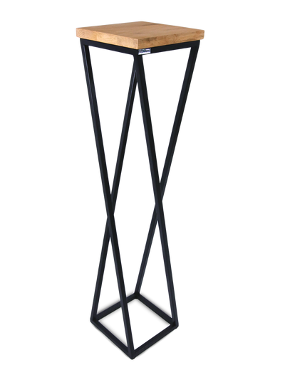 Blumenständer aus Eiche I Gedrehte Streben 90 cm