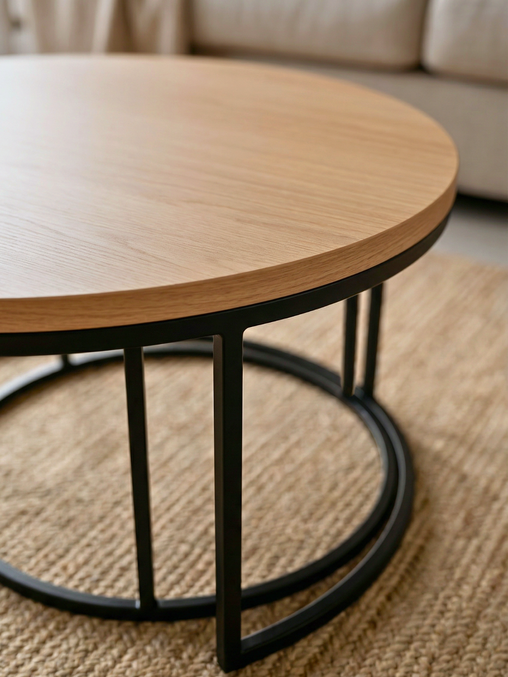 Couchtisch Sonoma Eiche 2er Set mit Metall