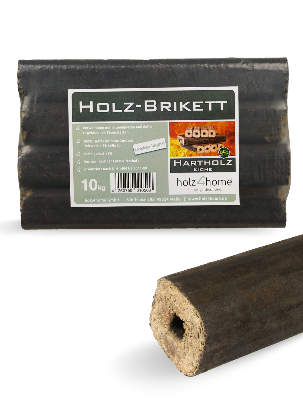 Pini Kay Eichenbriketts 100% ohne Zusätze I 10kg Paket