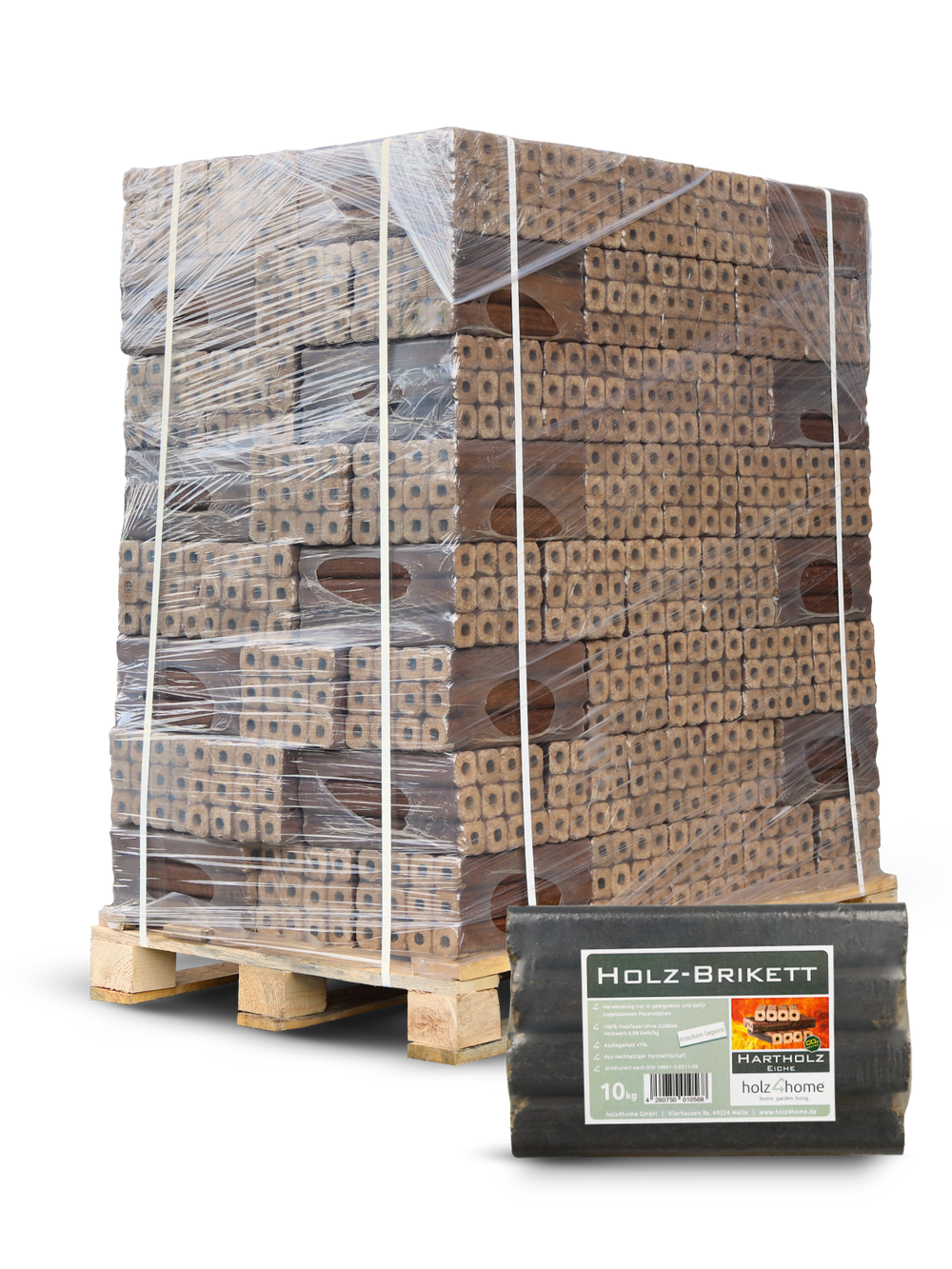 Pini Kay Eichenbriketts 100% ohne Zusätze I 960kg Palette