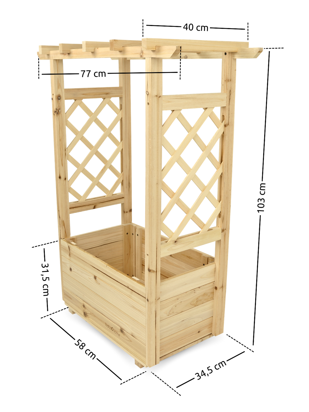 Pflanzkasten mit Dach S