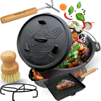 Dutch Oven 9Liter mit Zubehör