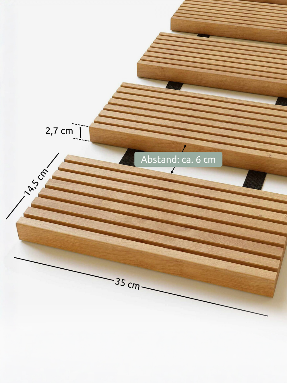 Rollweg Gartenweg aus Lärchenholz 2,5 Meter Länge