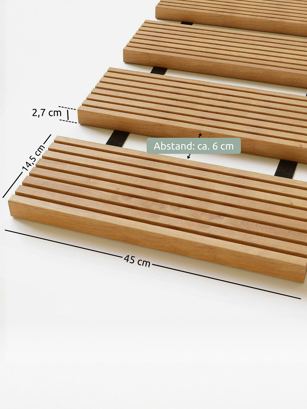 Rollweg Gartenweg aus Lärchenholz 2,5 Meter Länge