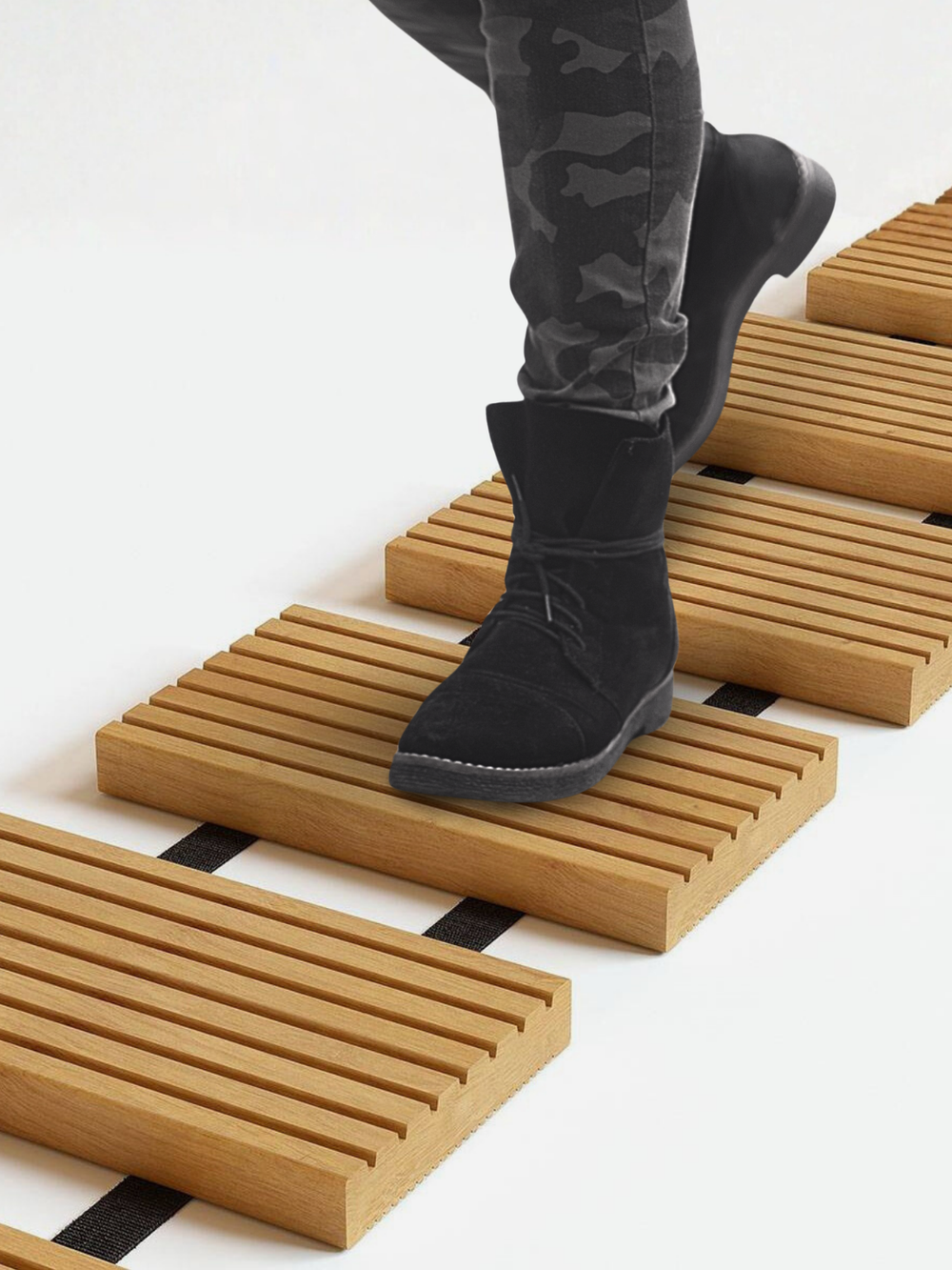 Rollweg Gartenweg aus Lärchenholz 2,5 Meter Länge