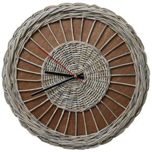 Rattan-Wanduhr „Weave“