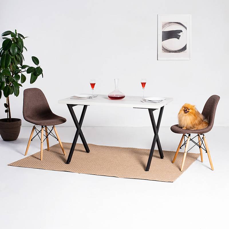 – schwarz Querbalken Tischgestell mit (2 Metall X-Struktur 1 Paar Stüc