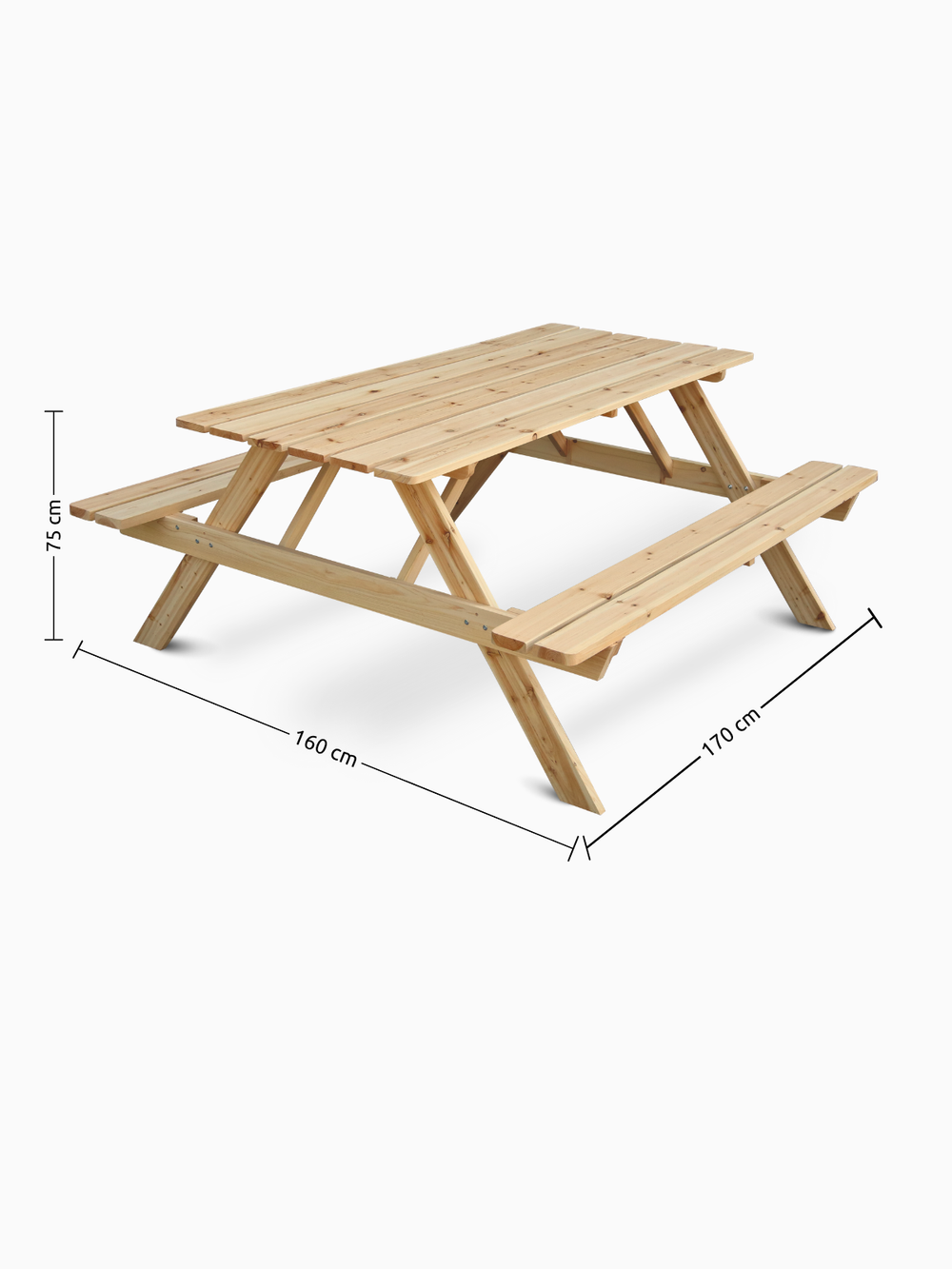 Outdoor Picknickbank aus Tannenholz H4H352