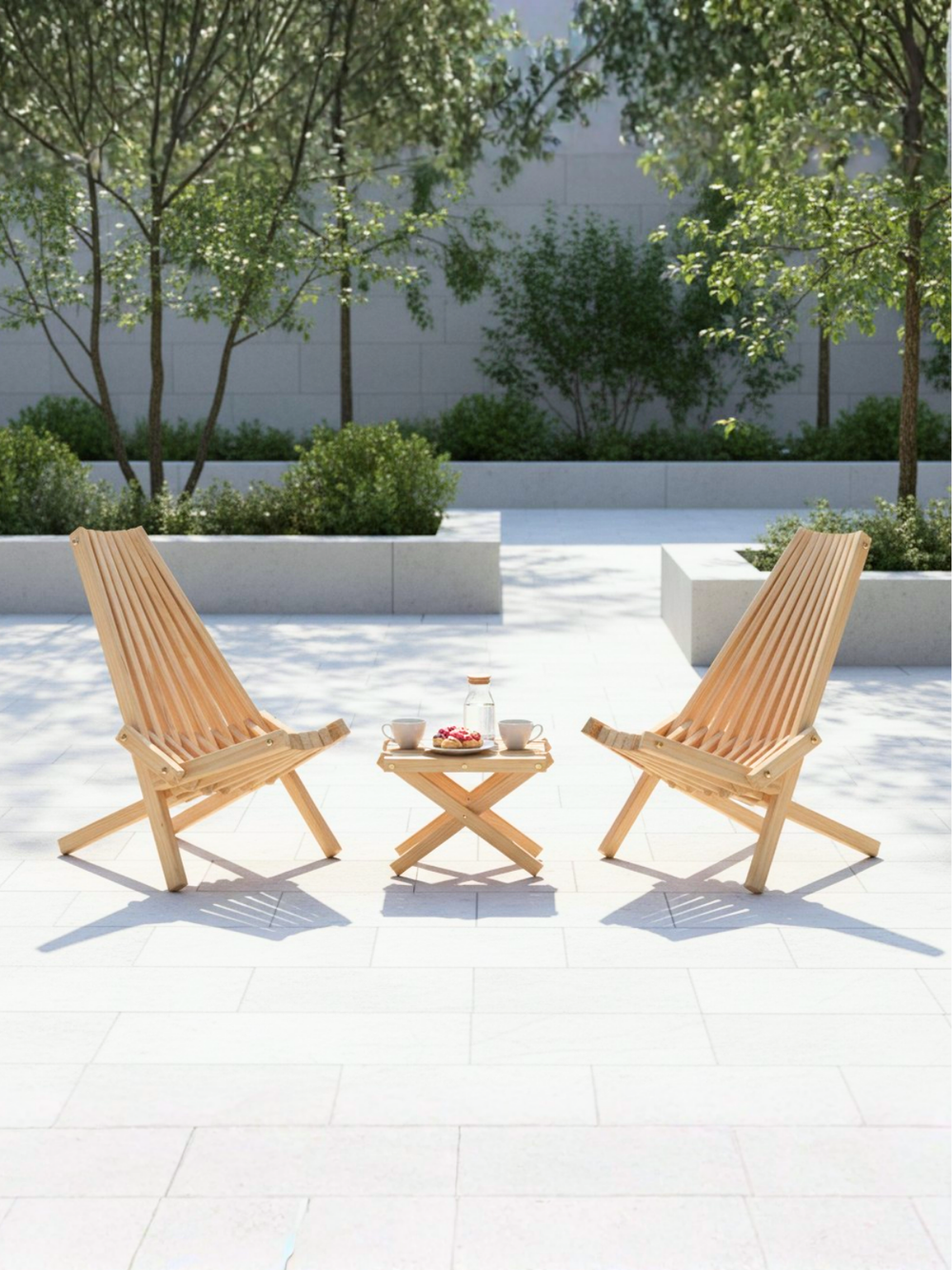 Skandinavische Gartenmöbel aus Kiefer