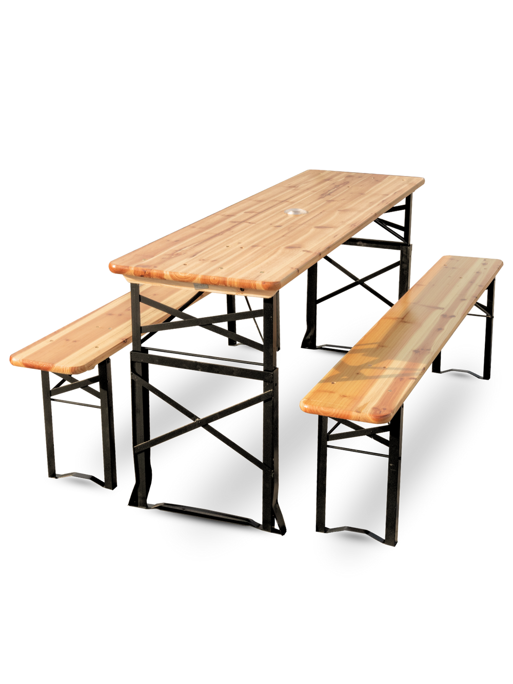 Bierzeltgarnitur Höhenverstellbar - mehrteilig & klappbar