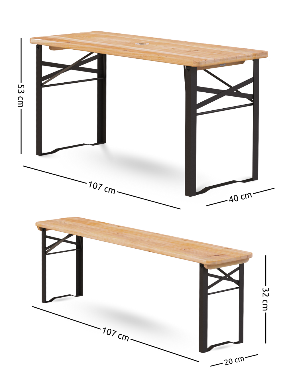 Kleine Festzeltgarnitur Kinder - mehrteilig & klappbar