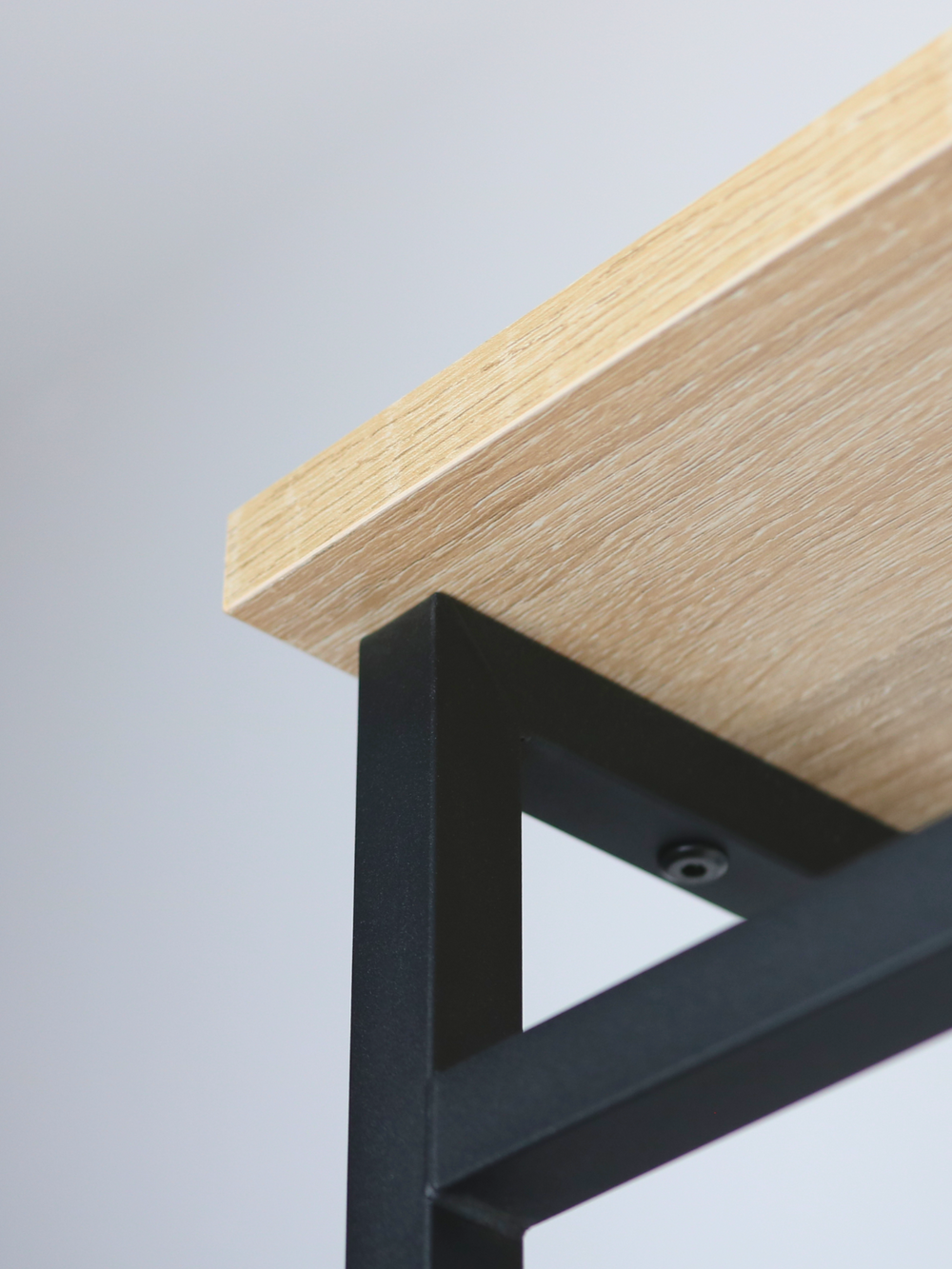 Garderobe Sonoma Eiche - inkl. 3 Kleiderbügel aus Metall - Schwarz