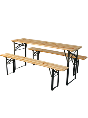 Klassische Bierzeltgarnitur - mehrteilig & klappbar