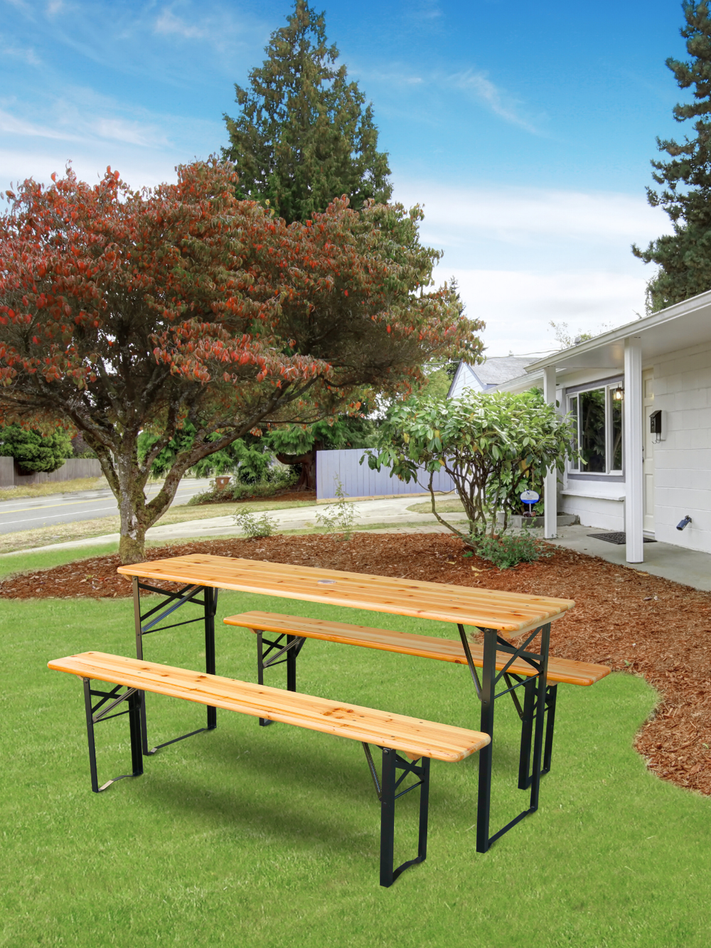 Klassische Bierzeltgarnitur - mehrteilig & klappbar