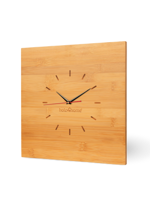 Wanduhr aus Bambus Quadratisch 50cm