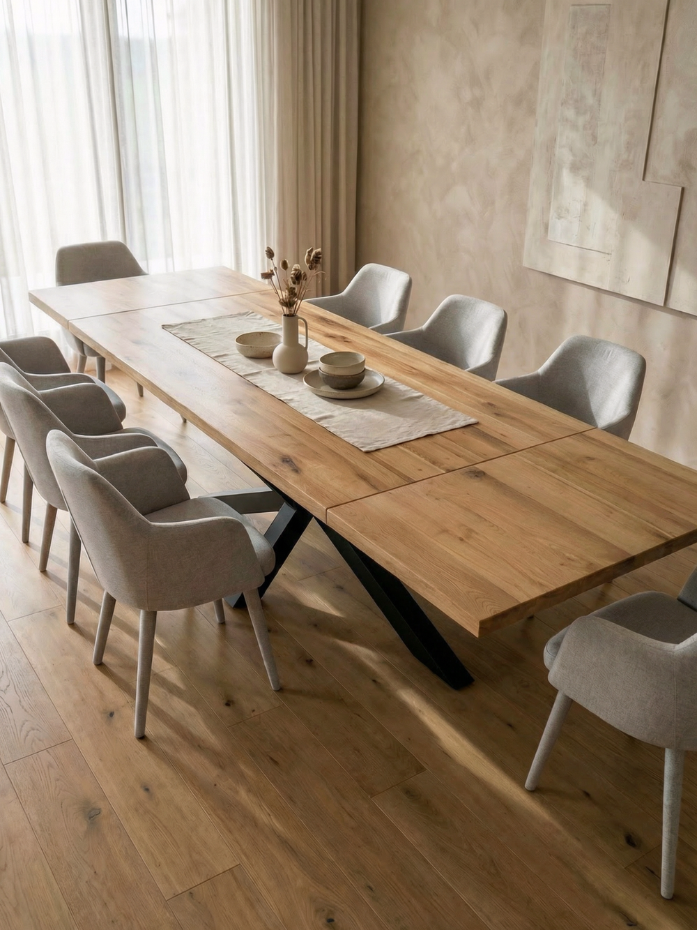 Tischplatte mit Ansteckplatten 300 x 100 cm