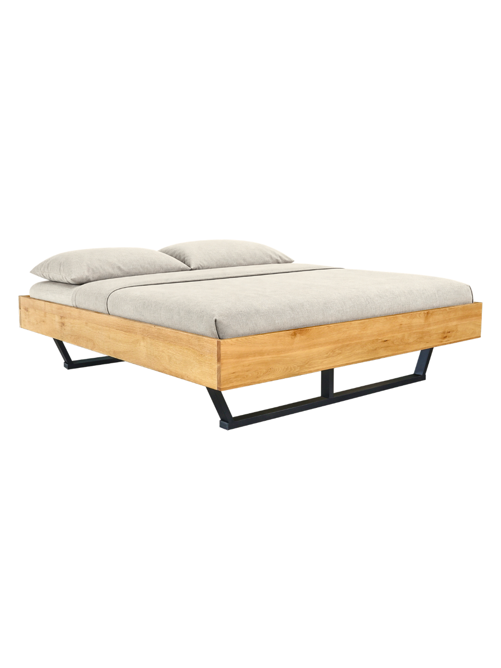 Massivholzbett Metall Light 160x200cm
