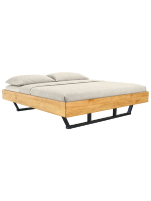 Massivholzbett Metall Light 200x200cm