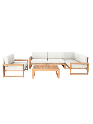 Gartenlounge Eiche - Weiß