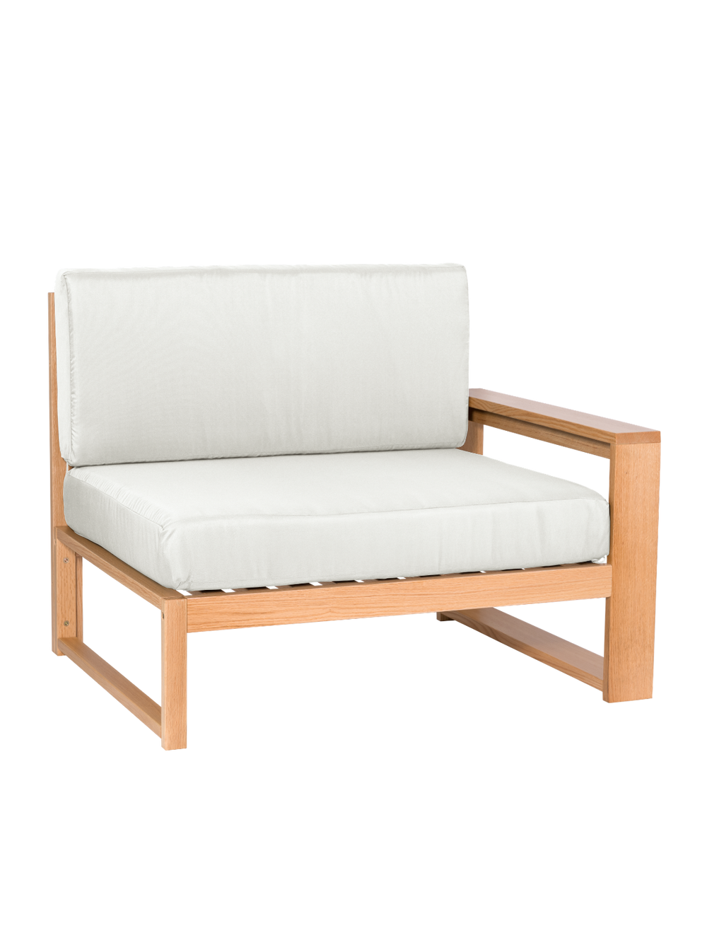 Gartenlounge  Endstück Links - Weiß