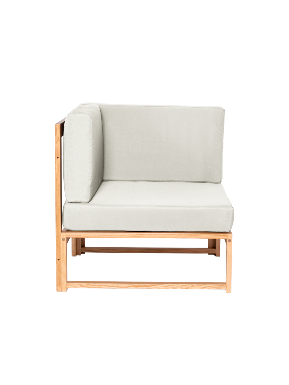 Gartenlounge Eiche L - Weiß