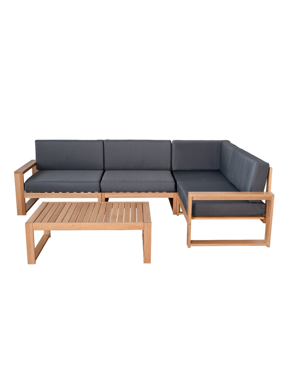 Gartenlounge Eiche L - Anthrazit
