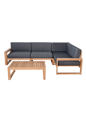 Gartenlounge Eiche L - Anthrazit